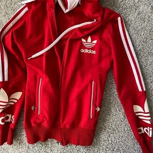 Adidas red jacket
